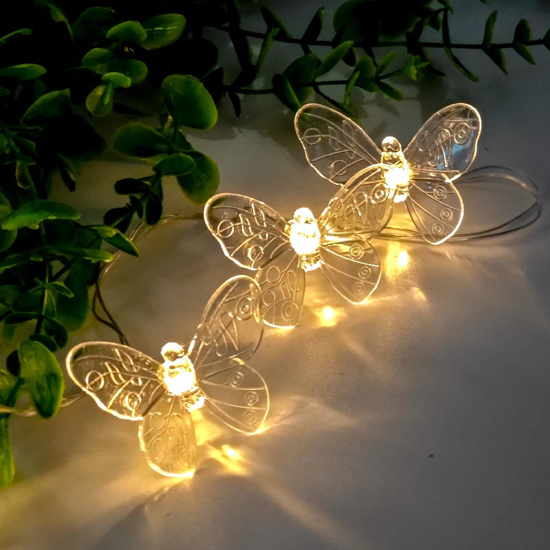 1-10M Christmas Snowflake star Light Christmas Deer String Lights for Merry Christmas Tree Garden New Year's home Decorations